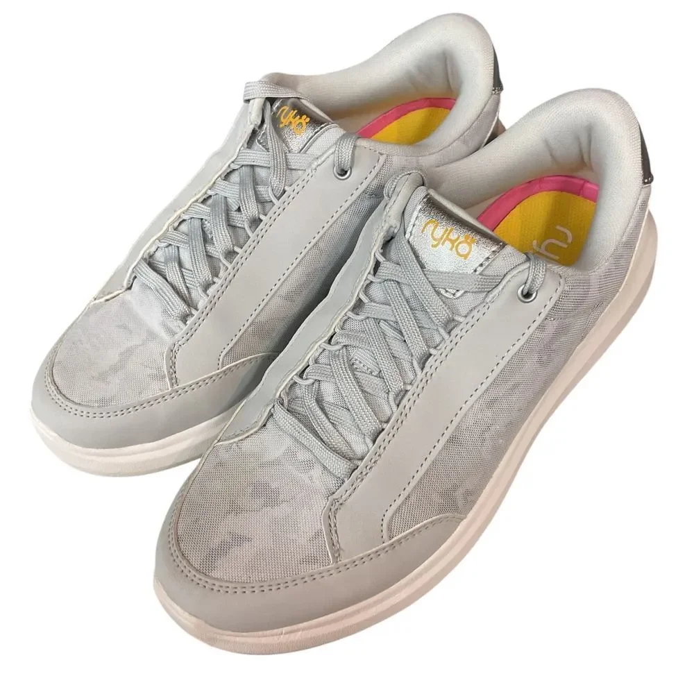 Ryka Women's‎ Astrid Lace-Up Athletic Sneakers Shoes 8.5W Gray Active Walking